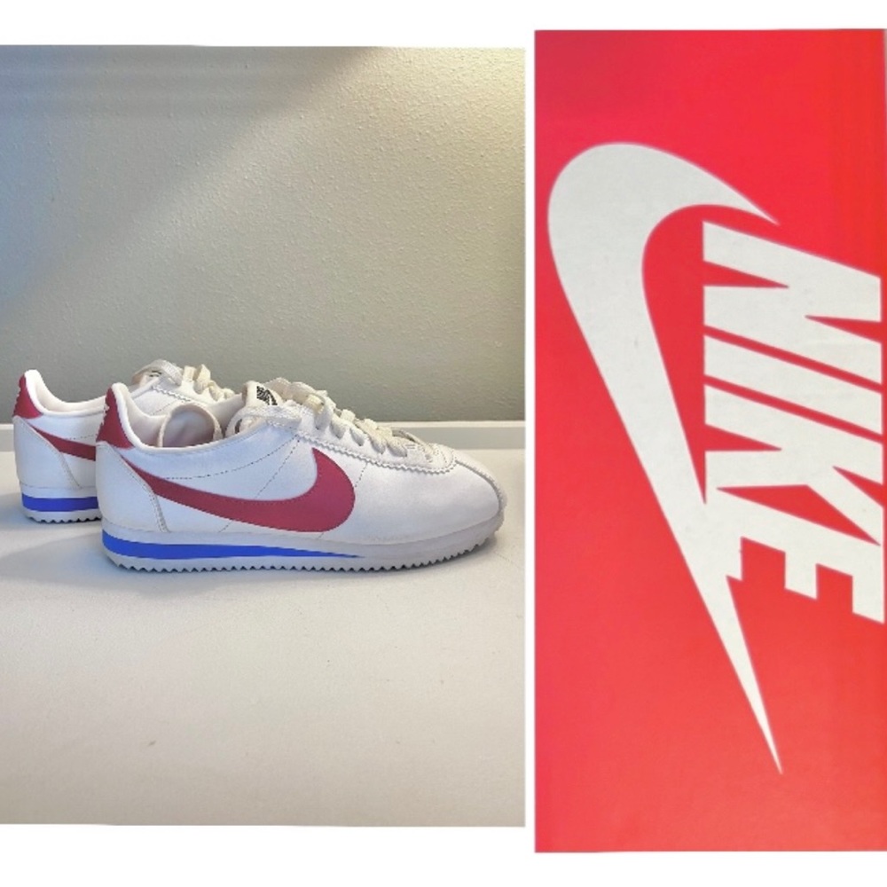 Nike Cortez Varsity Leather Red White Blue Women’s Size 7.5  w/box Classic!